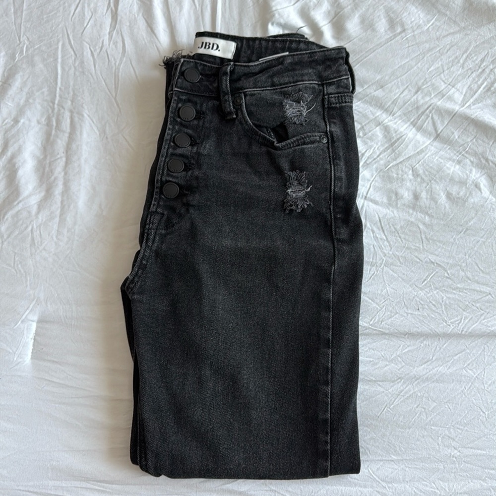JBD. Women's Black Distressed Jeans
